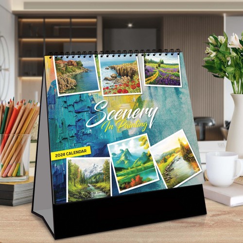 2024 Singapore Calendar With School Holiday S8802 - Scenery in Painting Theme