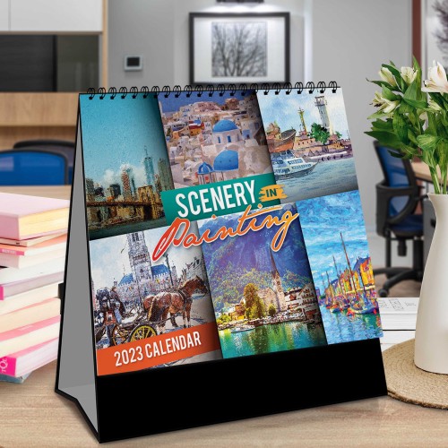 2023 Singapore Calendar With School Holiday - Scenery in Painting Theme