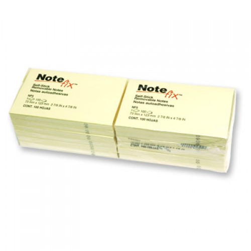 3M NF5 Notefix 3" x 5" Yellow 12pads