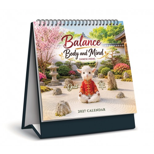 2027 Singapore Calendar With School Holiday - Chinese Zodiac Balance Body & Mind Theme - S7808