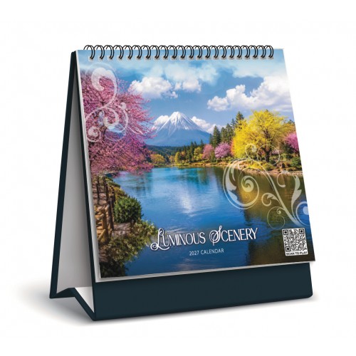 2027 Singapore Calendar With School Holiday - Luminous Scenery Theme- S8801