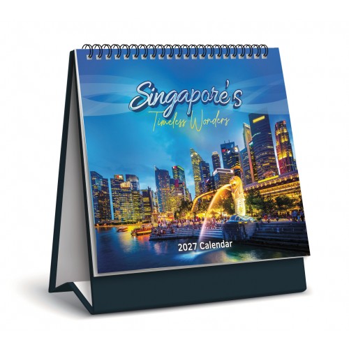 2027 Singapore Calendar With School Holiday - Singapore Theme- S8807
