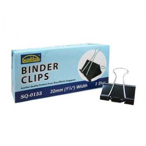 BINDER CLIPS SQ-0155 32MM Box of 12